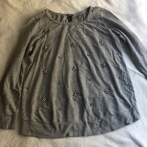 H&M Maternity Embellished Sweater - gray